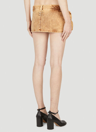 Miu Miu 패치 포켓 미니 스커트 브라운 miu0252021