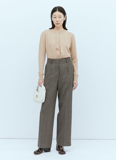 Check Pants Miu Miu Check Pants Brown miu0254013
