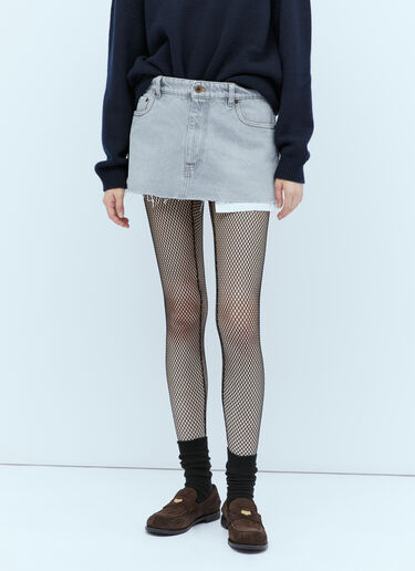 Denim Mini Skirt Miu Miu Denim Mini Skirt Grey miu0254024