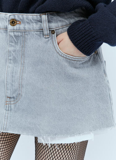 Denim Mini Skirt Miu Miu Denim Mini Skirt Grey miu0254024