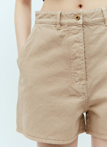 Gabardine Shorts Miu Miu Gabardine Shorts Beige miu0255008