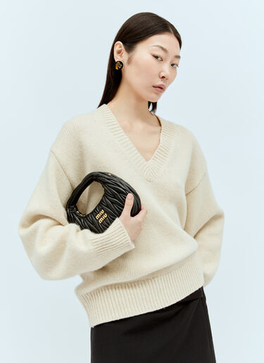Miu Miu 徽标铭牌玳瑁耳环 棕色 miu0255026