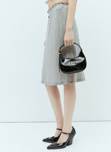 Miu Miu Patent Leather Hobo Bag Black miu0255027