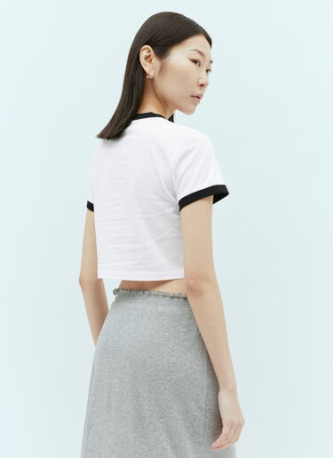 徽标印花短上衣 Miu Miu 徽标印花短上衣 白色 miu0256009