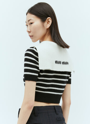 Cashmere Striped Top Miu Miu Cashmere Striped Top Black miu0256010