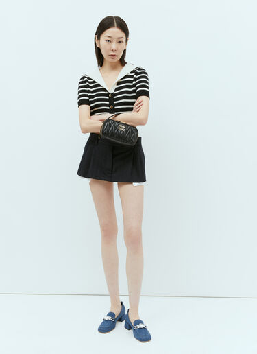 Cashmere Striped Top Miu Miu Cashmere Striped Top Black miu0256010