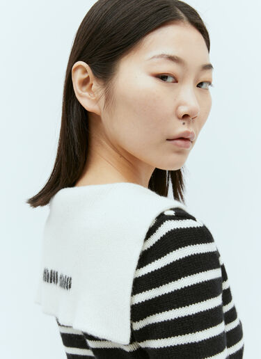 Cashmere Striped Top Miu Miu Cashmere Striped Top Black miu0256010