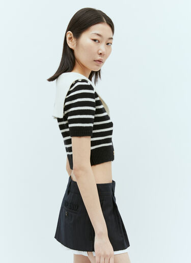 Cashmere Striped Top Miu Miu Cashmere Striped Top Black miu0256010