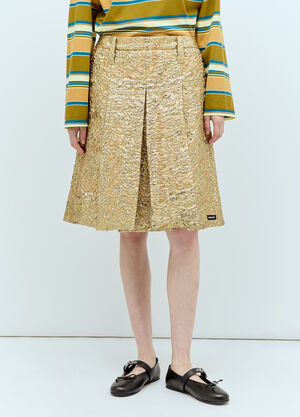 Miu Miu Cloquet LamÃ© 提花半身裙 金色 miu0256041