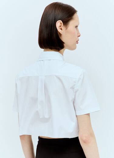 크롭 포플린 셔츠 Miu Miu 크롭 포플린 셔츠 화이트 miu0256076