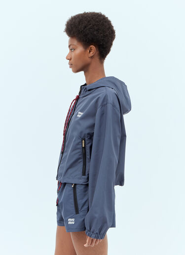 Miu Miu Technical Blouson Jacket Blue miu0257014