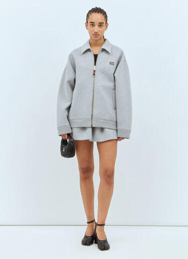 Miu Miu 조임끈 미니스커트  그레이 miu0258009