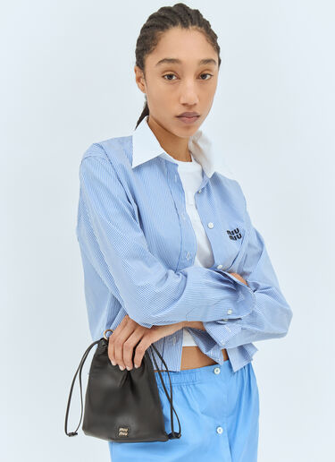 나파 가죽 파우치 Miu Miu 나파 가죽 파우치 블랙 miu0258044