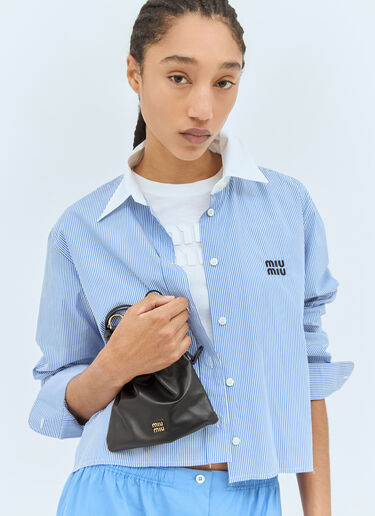 나파 가죽 파우치 Miu Miu 나파 가죽 파우치 블랙 miu0258044