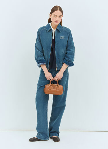 アルカディ レザー ハンドバッグ Miu Miu アルカディ レザー ハンドバッグ ブラウン miu0259034
