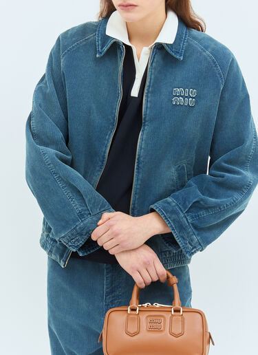 アルカディ レザー ハンドバッグ Miu Miu アルカディ レザー ハンドバッグ ブラウン miu0259034