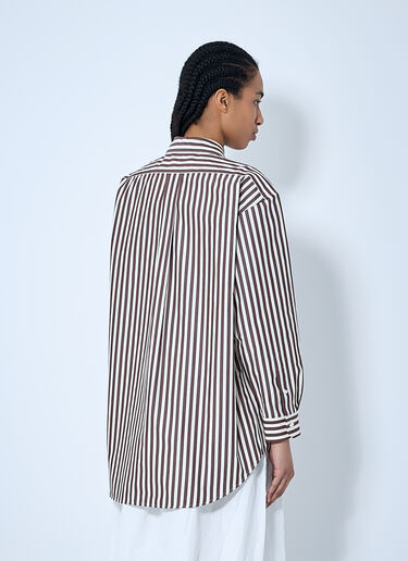 Striped Shirt Miu Miu Striped Shirt Brown miu0260059