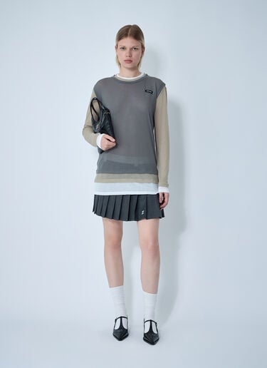 Set Of Three Logo Motif T-Shirts Miu Miu Set Of Three Logo Motif T-Shirts White miu0261005