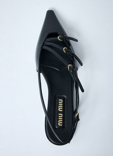 Patent Leather Slingback Ballerina Flats Miu Miu Patent Leather Slingback Ballerina Flats Black miu0261015