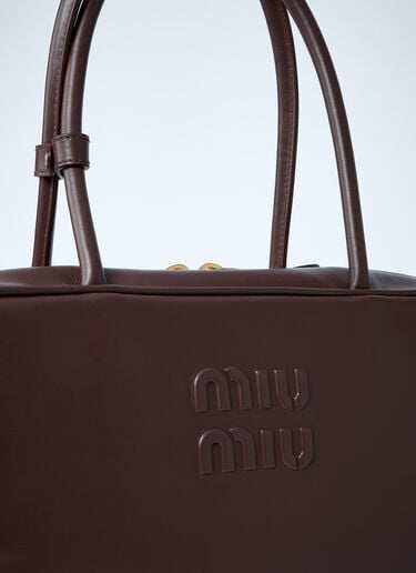 Beau Leather Shoulder Bag Miu Miu Beau Leather Shoulder Bag Grey miu0262053