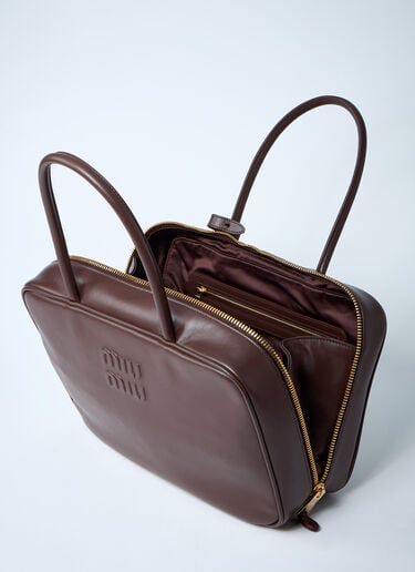 Beau Leather Shoulder Bag Miu Miu Beau Leather Shoulder Bag Grey miu0262053