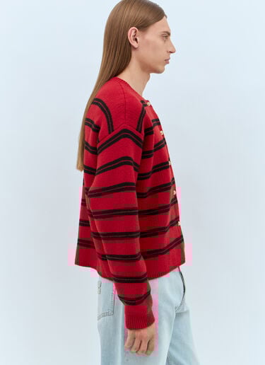 Miu Miu 스트라이프 가디건  레드 miu0358001