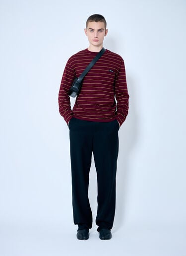 Miu Miu Striped Long-Sleeve T-Shirt Red miu0360004