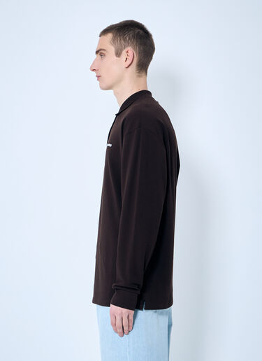 Long-Sleeve Polo Shirt Miu Miu Long-Sleeve Polo Shirt Brown miu0360005