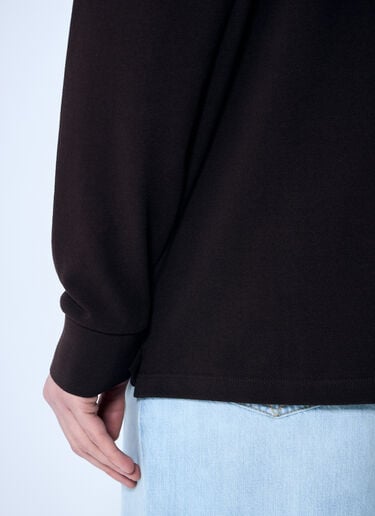 Miu Miu Long-Sleeve Polo Shirt Brown miu0360005