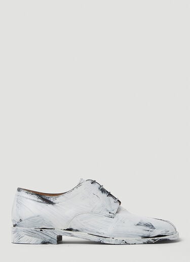 Tabi Painted Lace Up Shoes Maison Margiela Tabi Painted Lace Up Shoes White mla0145030