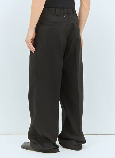 Maison Margiela 抽绳斜纹长裤 黑色 mla0158006