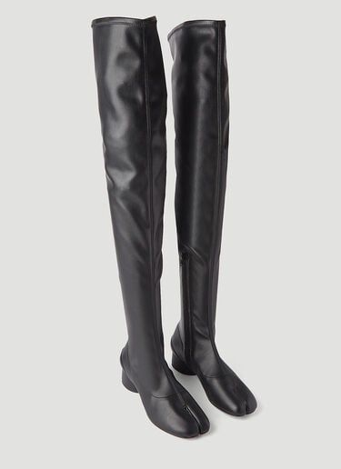 Maison Margiela Tabi Thigh-High Boots Black mla0243069