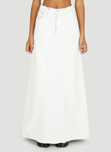 Maison Margiela Bianchetto Denim Skirt White mla0249030