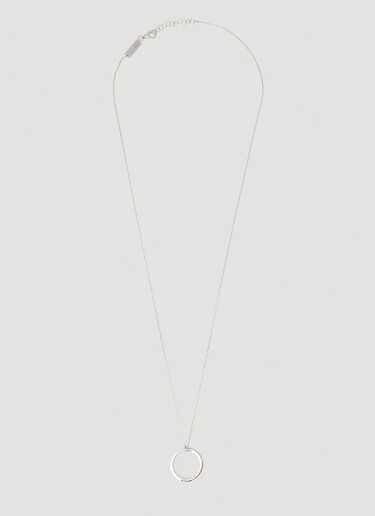 Maison Margiela Ring Necklace Silver mla0251074