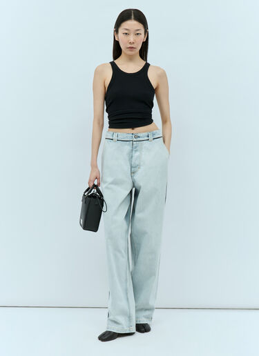 5AC 토트 수직 핸드백 Maison Margiela 5AC 토트 수직 핸드백 블랙 mla0255030