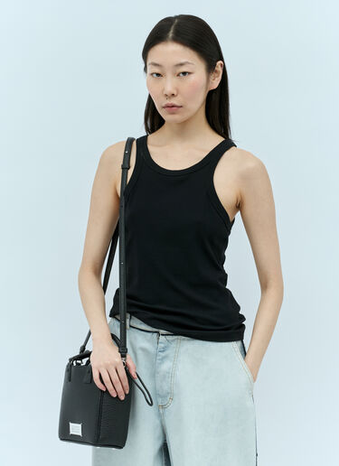 Maison Margiela 5AC 토트 수직 핸드백 블랙 mla0255030