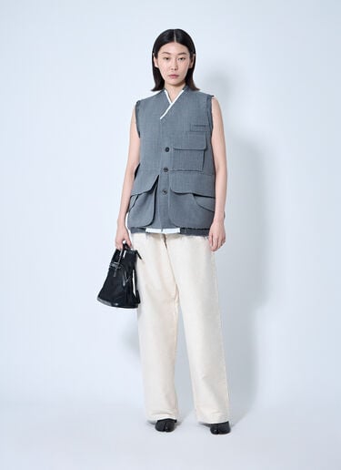 Maison Margiela 仿旧羊毛背心 灰色 mla0259004
