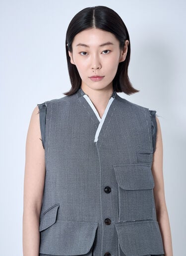 Maison Margiela 仿旧羊毛背心 灰色 mla0259004