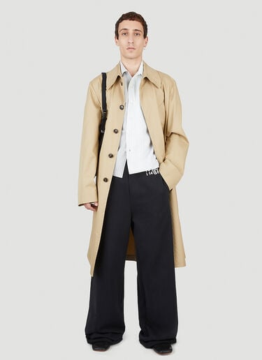 MM6 Maison Margiela Knee Length Trench Coat Beige mmm0151001