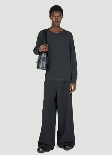 Rib Long Sleeve T-Shirt MM6 Maison Margiela Rib Long Sleeve T-Shirt Grey mmm0153011