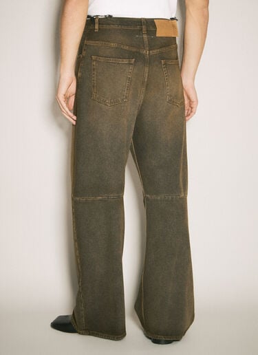 MM6 Maison Margiela Wide-Leg Jeans Brown mmm0158004