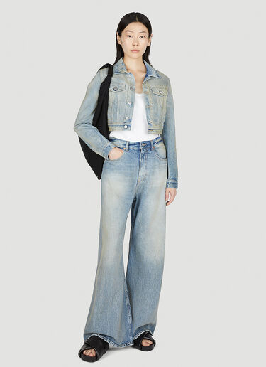 Distressed Denim Jacket MM6 Maison Margiela Distressed Denim Jacket Blue mmm0252001