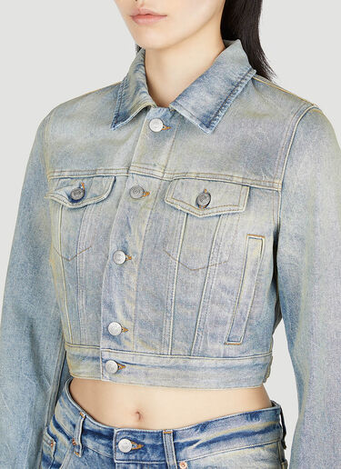 Distressed Denim Jacket MM6 Maison Margiela Distressed Denim Jacket Blue mmm0252001