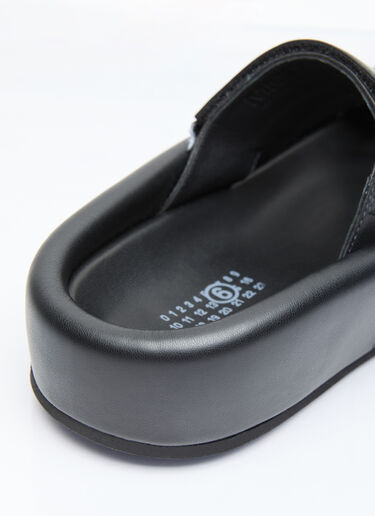 MM6 Maison Margiela 웨빙 슬립온 플랫폼 샌들 블랙 mmm0255033