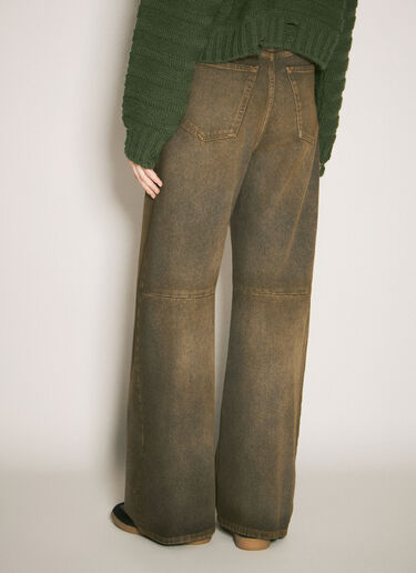 Raw-Trims Five-Pocket Jeans MM6 Maison Margiela Raw-Trims Five-Pocket Jeans Brown mmm0258004