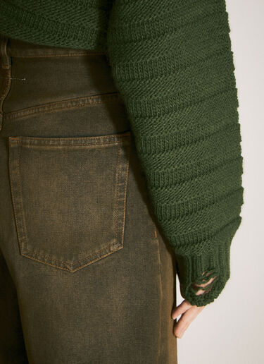 Raw-Trims Five-Pocket Jeans MM6 Maison Margiela Raw-Trims Five-Pocket Jeans Brown mmm0258004