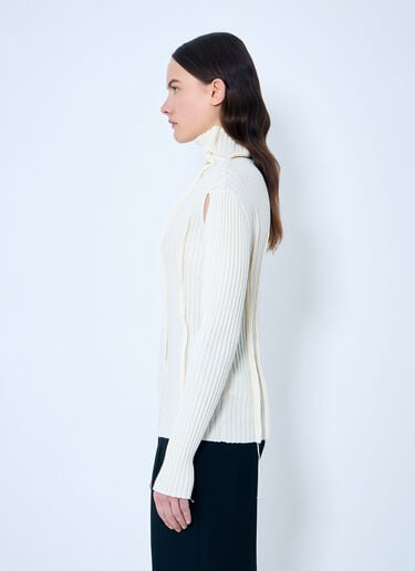 MM6 Maison Margiela リブセーター  ホワイト mmm0259007