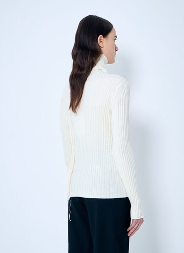 MM6 Maison Margiela リブセーター  ホワイト mmm0259007