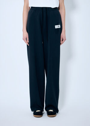 MM6 Maison Margiela 로고 패치 트랙 팬츠 블랙 mmm0259010