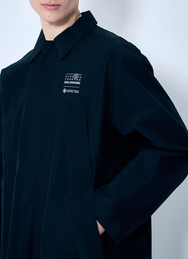 Logo Print Trench Coat MM6 Maison Margiela x Salomon Logo Print Trench Coat Black mms0159003